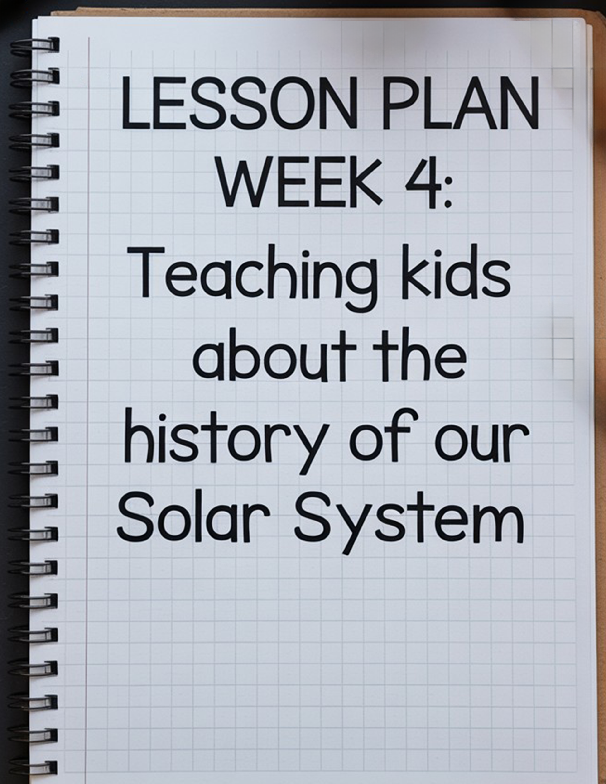 Science Lesson Plan Week 4 For Kindergarteners