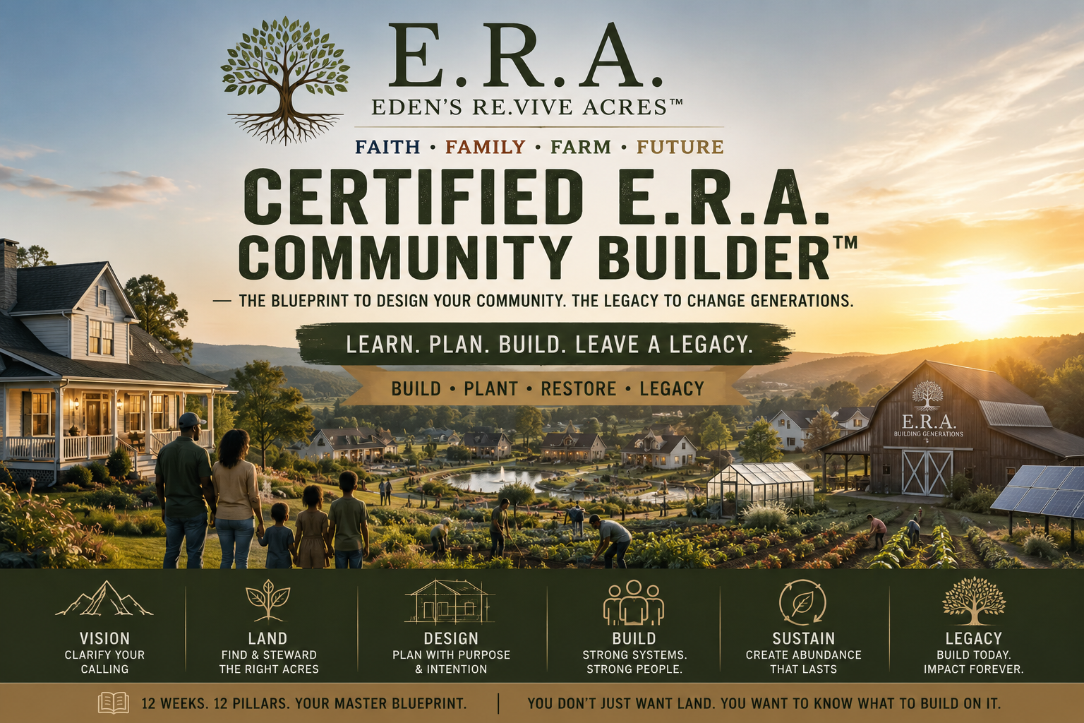 E.R.A. COMMUNITY BUILDER CERTIFICATION™ Faith • Family • Farm • Future
